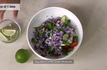 Healthy Tomato & Cucumber Salad in Hmong with English subtitles