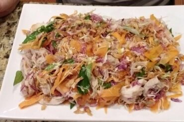 Asian Chicken Salad Recipe | Simple, quick, easy with Vietnamese sweet and sour dressing