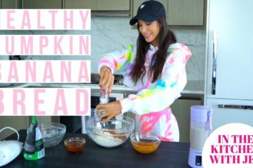 HEALTHY PUMPKIN BANANA BREAD | IN THE KITCHEN WITH JEN | JEN SELTER
