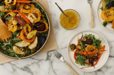 Roasted-Vegetable Salad with Garlic Dressing - Martha Stewart