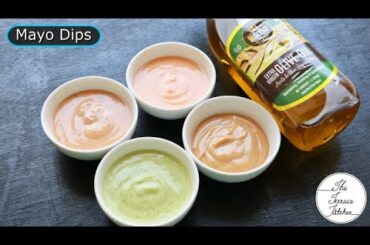 4 Quick Eggless Mayonnaise Dips and Recipe of Mayonnaise | Healthy Mayonnaise ~ The Terrace Kitchen