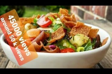 how to make fattoush salad ( traditional Lebanese salad )