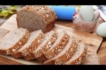 Tasty Wholemeal Bread Recipe (No Butter, No Sugar) Very Healthy and Super Soft!