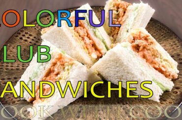 Colorful Sandwiches| Ribbon | Rainbow | Tricolor, Tiranga Mayonnaise Sandwich for kids parties - CWC