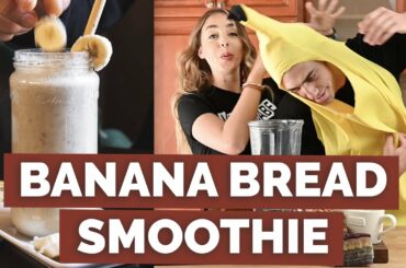 BANANA BREAD SMOOTHIE RECIPE | Easy Banana Smoothie | 5 minute Vegan Recipe | Vegan w Mario