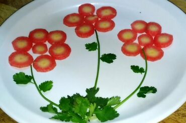 Salad plate Decoration ideas | Simple and easy salad decoration | vegetable plate decoration|Carrot