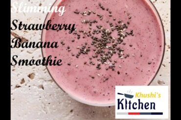 Healthy Smoothie Recipes For Weight Loss | Lose 3Kg in a Week | Strawberry Banana Smoothie