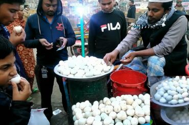 Tk 15 Unique Pure Healthy Street Food Boiled Eggs Delicious street food Duck Egg or Shiddo Dim