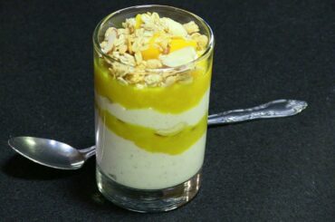 Mango Fruit and Yogurt Parfait - Healthy Dessert Recipe Video | Show Me The Curry