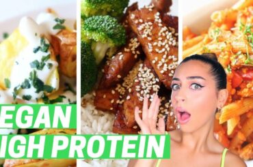3 EASY HIGH PROTEIN VEGAN MEALS | Quick & Healthy Student Recipes