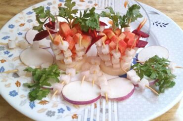 lovely & beautiful salad decoration idea, Handmade Salad design, Vegetable Cutting Garnish,