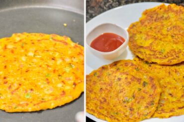 गेहूँ के आटे ओर कच्चे आलू का healthy breakfast | Cheela Recipe | Potato and Wheat flour Pancake
