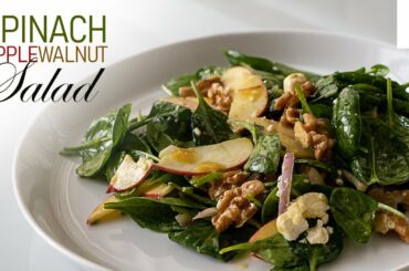 Spinach Apple Walnut salad | Healthy Salad Recipe | Droolsss