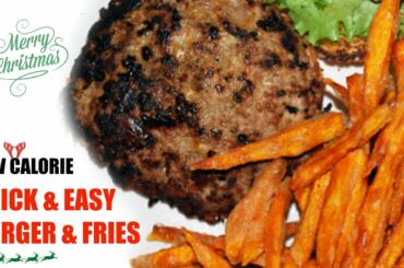 LOW CALORIE RECIPES How To Make Hamburgers And Sweet Potato Fries CHEF BOYAR BADDEST