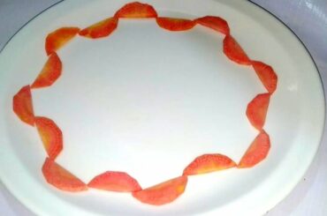 Salad plate Decoration ideas | Simple and easy salad decoration | vegetable plate decoration|Carrot