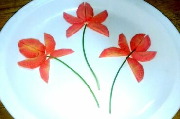 Salad plate Decoration ideas | Simple and easy salad decoration | vegetable plate decoration|Carrot