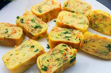 Quick Breakfast Recipe/Egg Roll Recipe|Healthy nashta| EGG RECIPES/EGG Snacks/Korean style