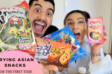 British Couple Try Snacks From Asia *TASTY*