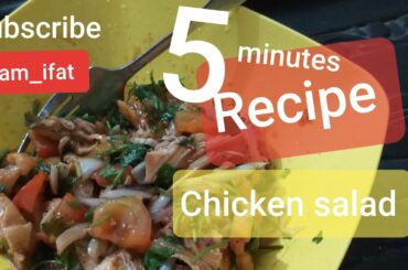 How to make yummy spicy chicken salad|easy lunch recipe|Ifa|2020