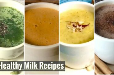 5 Healthy Warm Milk Recipes for Weight Loss | Winter Evening or Bed Time Drinks | Boost Metabolism