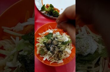 "Healthy pasta 🥗 salad"  with egg protein...