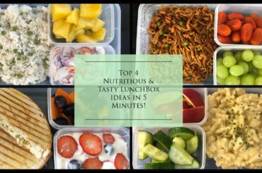 Top 4 LunchBox ideas in 5 Minutes - Quick and Healthy Meals for kids and working mums