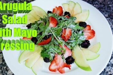 Arugula Salad with Mayo Dressing (healthty salad3)