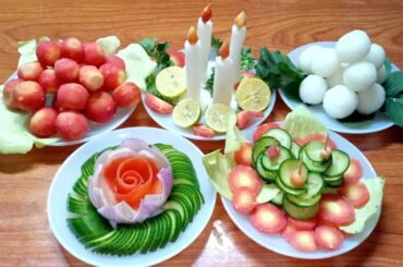 5 Handmade Salad Decoration, Super Salad Decoration Ideas, Easy Ideas Vegetable Art, Vegetable Salad