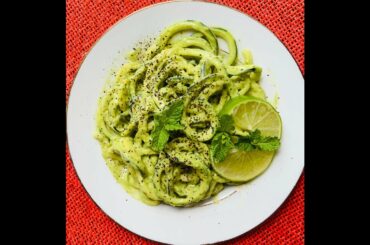 Keto Zoodles  || Zucchini Pasta || No Cook Zucchini Noodles || Zoodles with Avocado Sauce ||