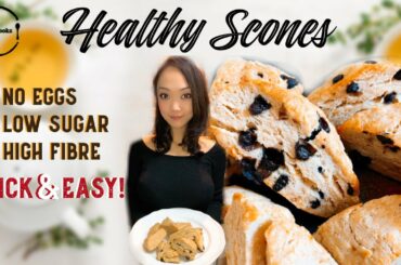 How to Easily Make Healthy Scones in 30 Mins | ヘルシースコーンの作り方 | No Eggs | Low-Sugar, High-Fibre | Veg