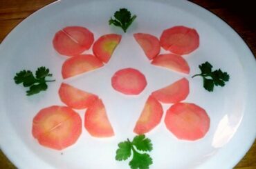 Salad plate Decoration ideas | Simple and easy salad decoration | vegetable plate decoration|Carrot