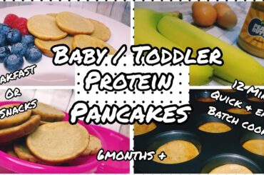BABY TODDLER MEALS | HEALTHY PANCAKES | BREAKFAST | PROTEIN | WEANING | SNACKS