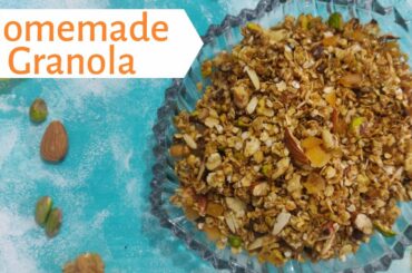 Crispy NO BAKE Homemade LOW CALORIE GRANOLA Recipe With NUTRITION INFORMATION | Low Calorie Granola