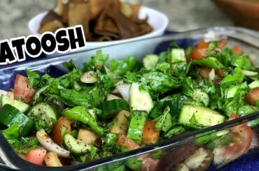 Quick Simple,Healthy Arabic FATOOSH (فتوش)SALAD with Homemade PAPRI & MOLASSES.Urdu/Hindi
