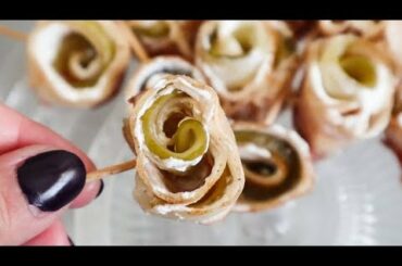 PICKLE ROLL UPS! (GREAT KETO SNACK!)