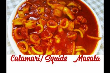 Squids masala | calamari recipe | Kanava fish tamil | goan squid ambot tik | Calamari masala fry