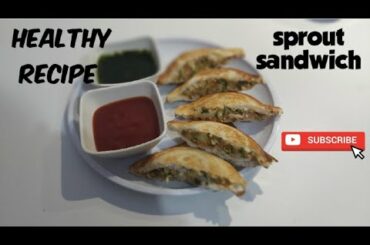 Easy Sprouts Sandwich Recipe || How to make Healthy Sprout Sandwhich|| अंकुरित सैंडविच||