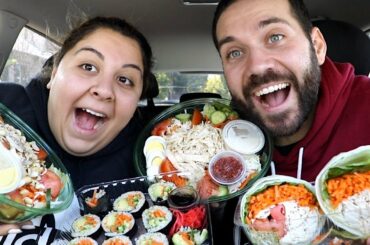 TRYING HEALTHY SALAD, LETTUCE WRAPS with SUZY ANTONYAN!!