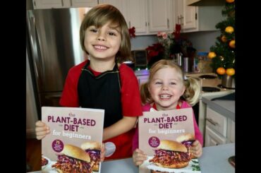 Sammy and Sarah make banana bread from the Plant Based Diet for beginners