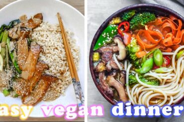3 HEALTHY AND DELICIOUS VEGAN LUNCH DINNER RECIPES/balanced meals/quick and easy to cook dinners