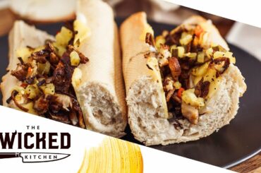 Game Day Vegan Mushroom Steak & Cheese Sandwich | The Wicked Kitchen | S2 • E10