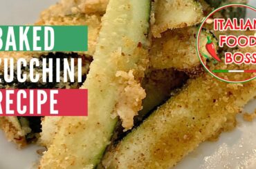 Baked Zucchini recipe - Grated cheese and breadcrumbs!