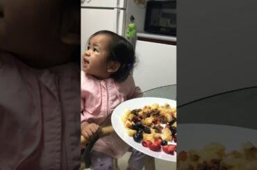 Gracie loves healthy food