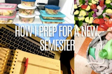 college vlog: preparing for a new semester, healthy meal prep, organization, laundry
