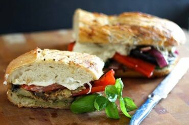 Sandwich Recipe: Grilled Vegetable Panini by CookingForBimbos.com