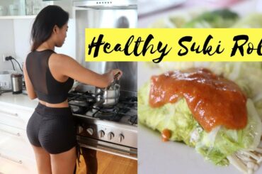 Healthy Thai Suki recipe (chicken Suki roll)| Thai food