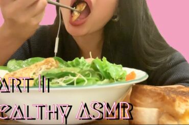 ASMR HEALTHY SALAD & GRILLED CHEESE (EATING SOUNDS) | HELMAR ASMR