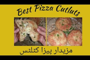 Pizza Cutluts recipe/ Homemade crispy chicken pizza cutlut/ Best snacks for kids lunch box and party