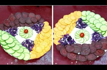 Vegetable salad recipe||salad decorations ideas by neelamkirecipes