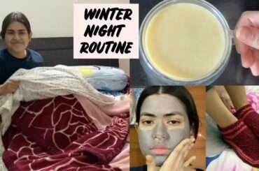 My winter NIGHT Routine | Weight Loss Drink Recipe Face Polishing Kit Body care hacks Fitness 2020